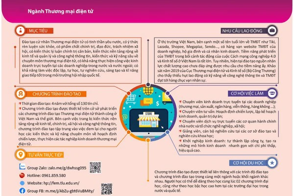 Ng&agrave;nh Thương mại điện tử Đại học Thủy Lợi